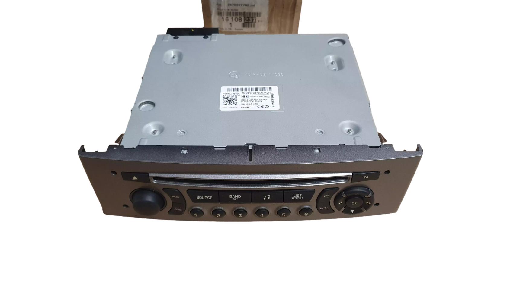 Autoradio Nouvelle Original 16108237XH Peugeot