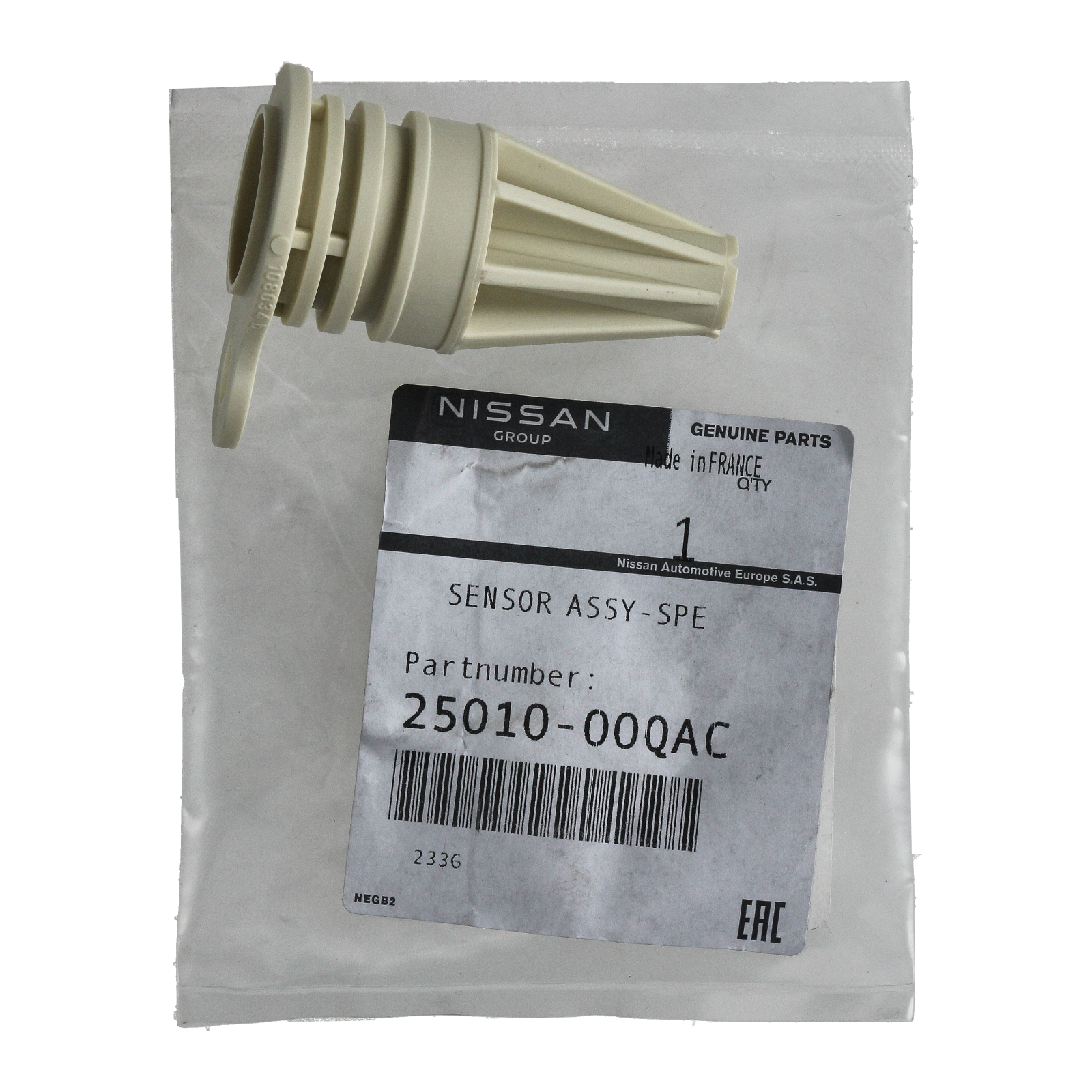 Roue dentée pour arbre de tachymètre Original 2501000QAC Nissan Renault