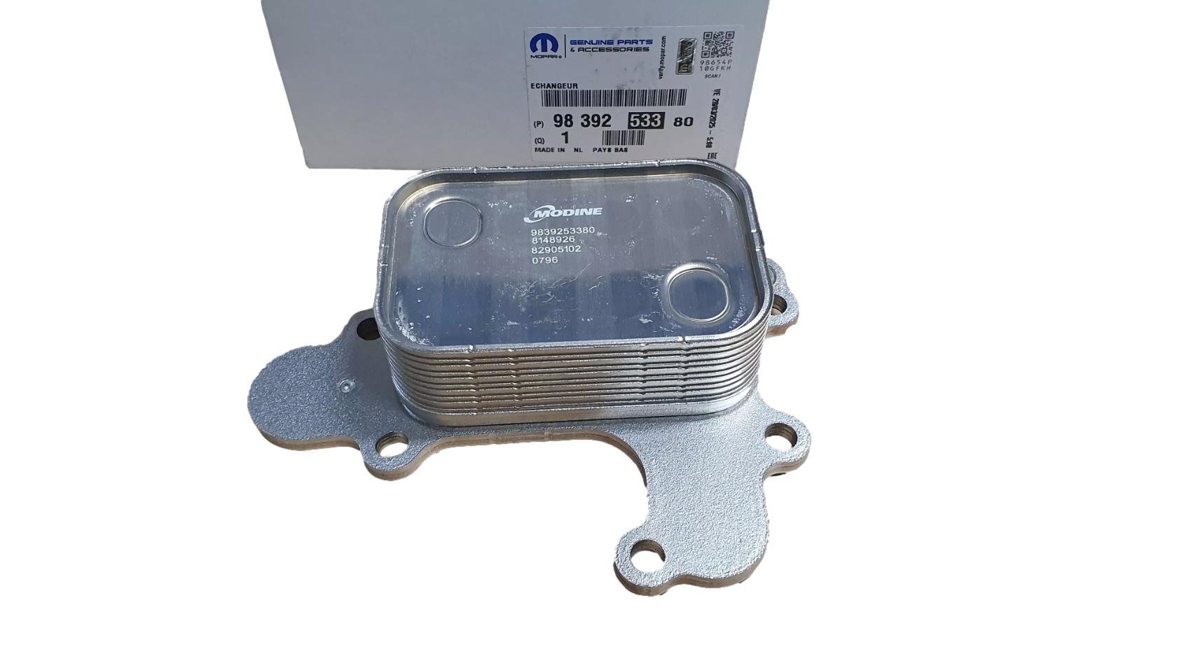 Refroidisseur D`Huile Original Citroen Peugeot 9839253380