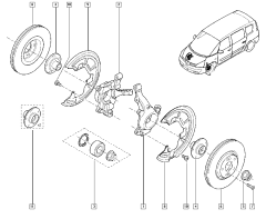 Fusée De Roue Avant Droit Renault Espace IV Vel Satis 8200322079