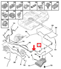 Tuyau D’alimentation Carburant Nouvelle Original 1574HG 1574.HG Citroen Peugeot