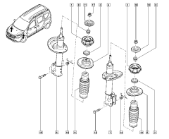 Amortisseur Avant Nouvelle Original Dacia Lodgy Dokker 543026803R Amortisseur Avant Nouvelle Original Dacia Lodgy Dokker 543026803R