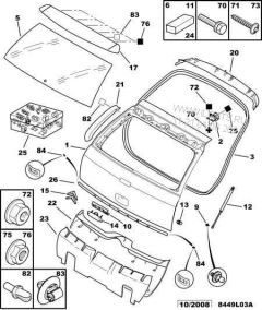 Insonorisation Arrière Original Citroen Peugeot C4 8748GA
