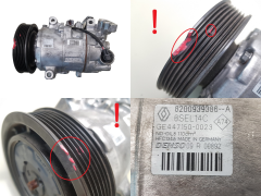 Compresseur De Climatisation 8200939386 6SEL14C Denso 1.5 dci 1.6 Megane 3
