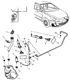 Réservoir Pulvérisateur Nouvelle Original Peugeot 307 6431C2 Réservoir Pulvérisateur Nouvelle Original Peugeot 307 6431C2