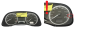 Bloc Compteurs Vitesse Peugeot 307 9645768480 E 01 48993