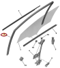 Joint Vitre De Portes Gauche Original Peugeot C-Elysse 9675435980