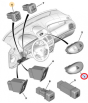 Commutateur D’eclerage De Secour Original Citroen Peugeot 206 6554L1