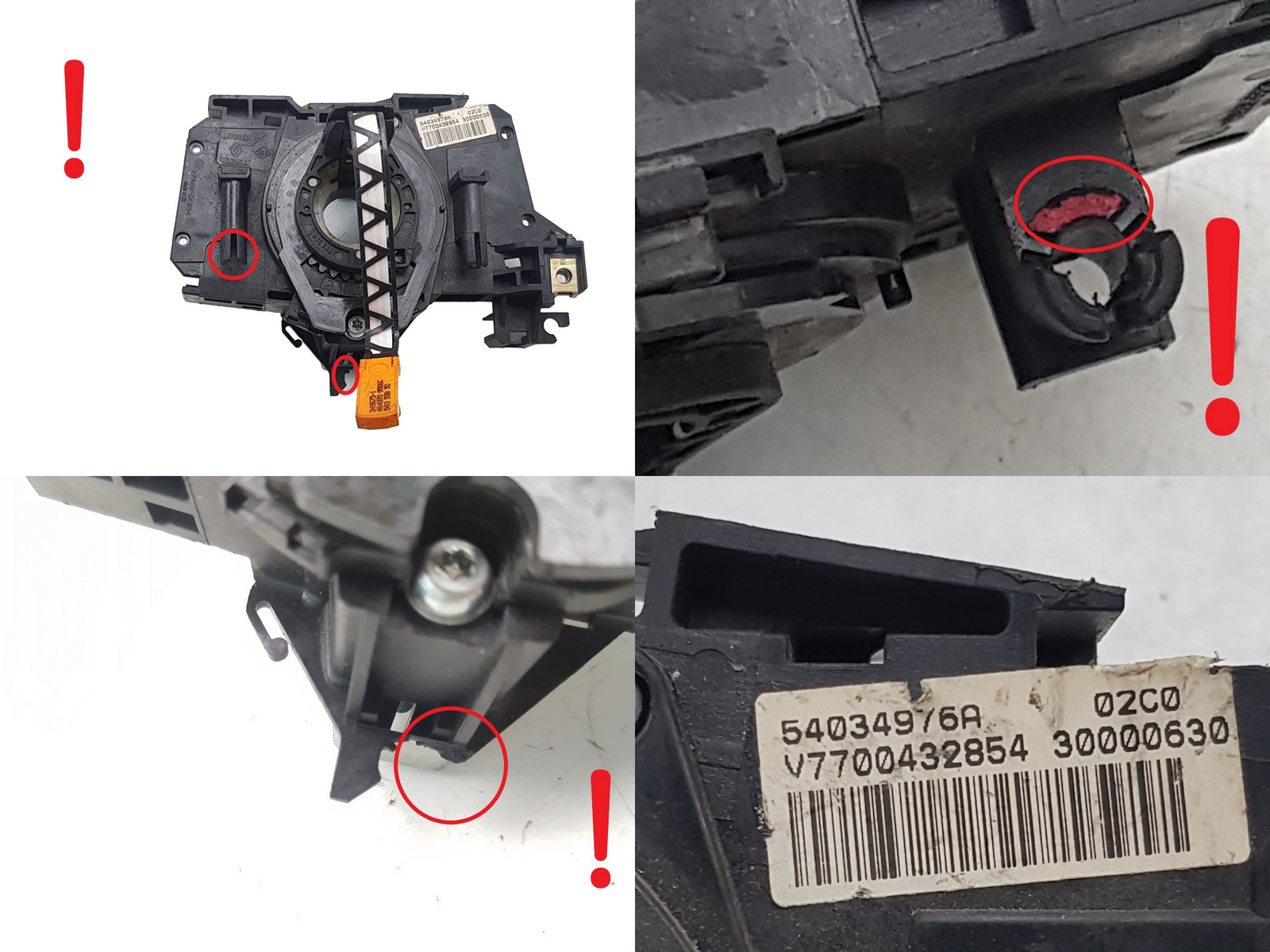 Rétracteur Bande Airbag V7700432854 7701045279 Renault Clio 2 Lucas 29 main product photo