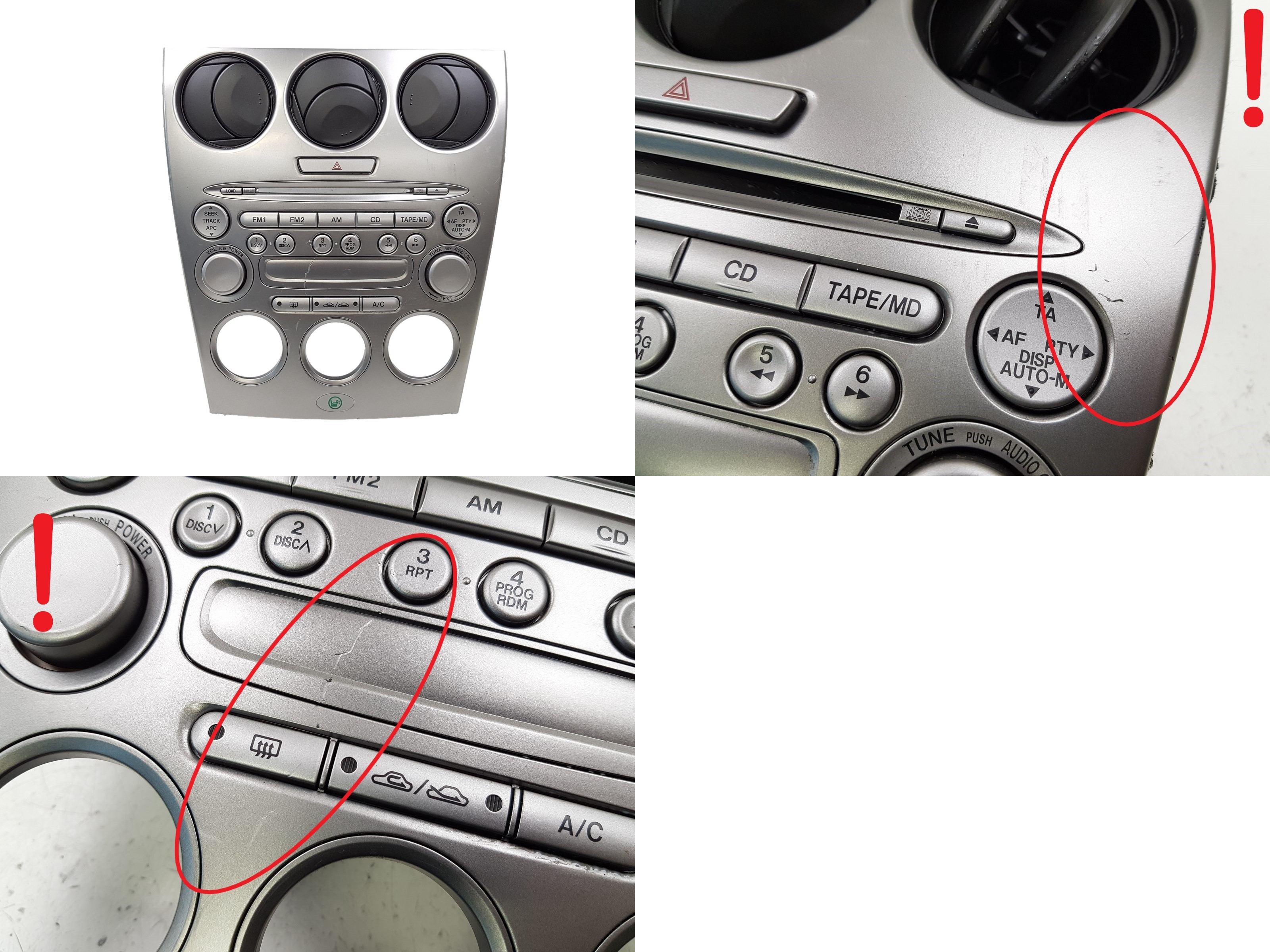 Panneau de configuration Radio Mazda 6 GJ6AG1215 GJ6A64930 main product photo