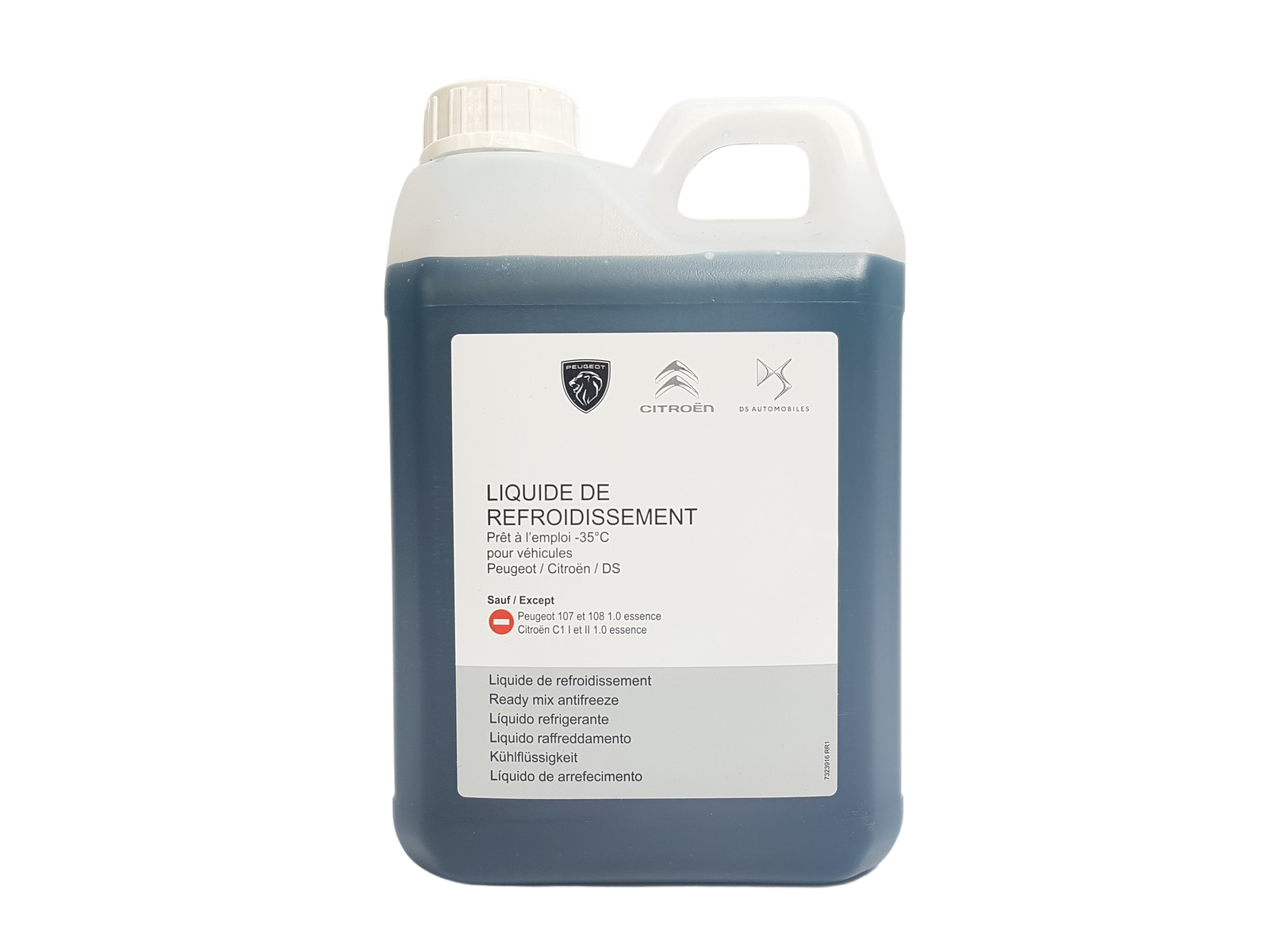 Liquide de refroidissement Original Citroen Peugeot 1637756380 2L main product photo
