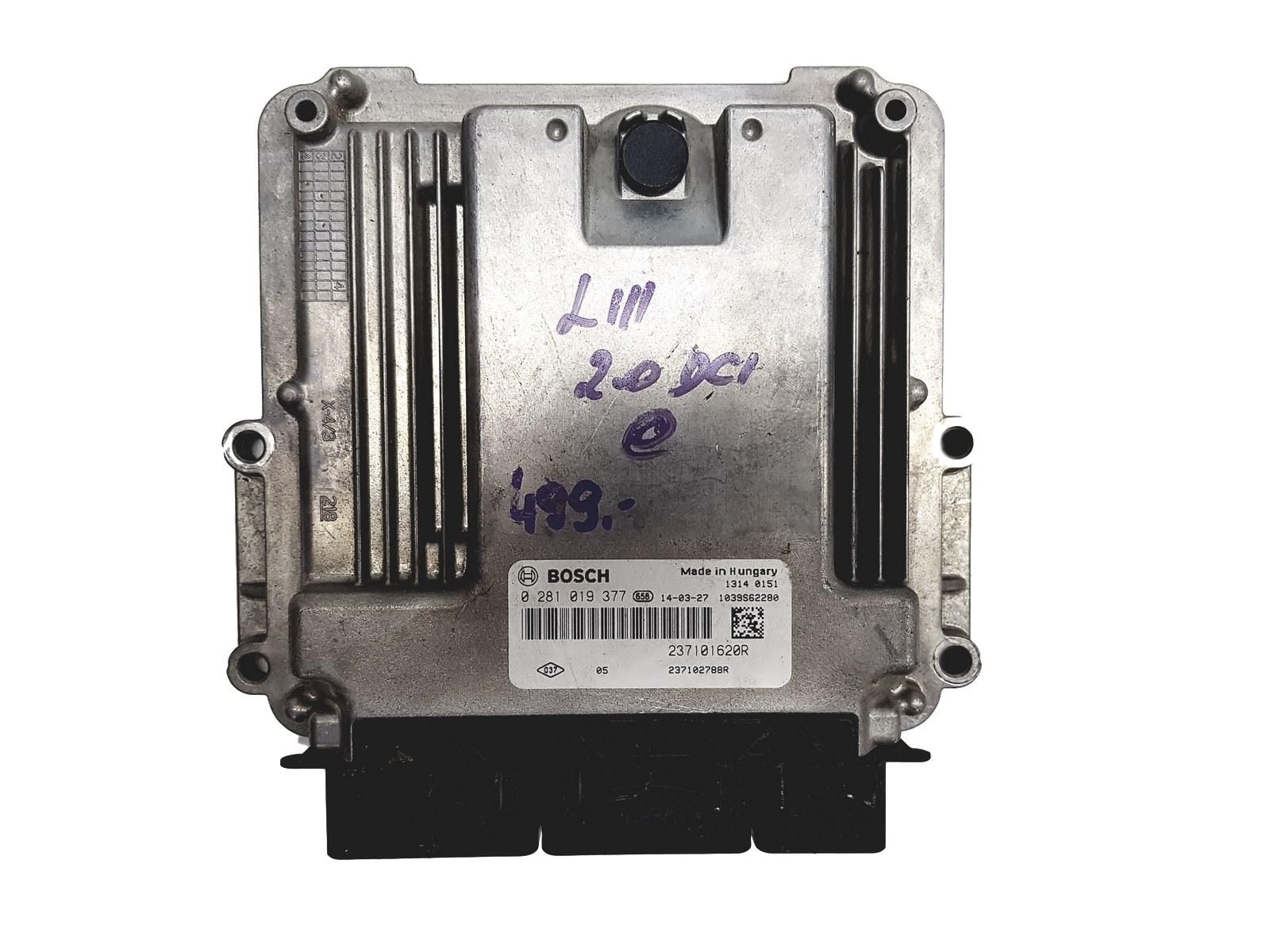 Calculateur 0281019377 237101620R 237102788R Renault Bosch main product photo