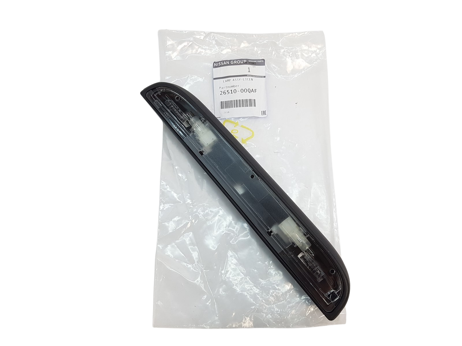 Éclairage De Plaque D'immatriculation Original Renault Kangoo 2651000QAF main product photo