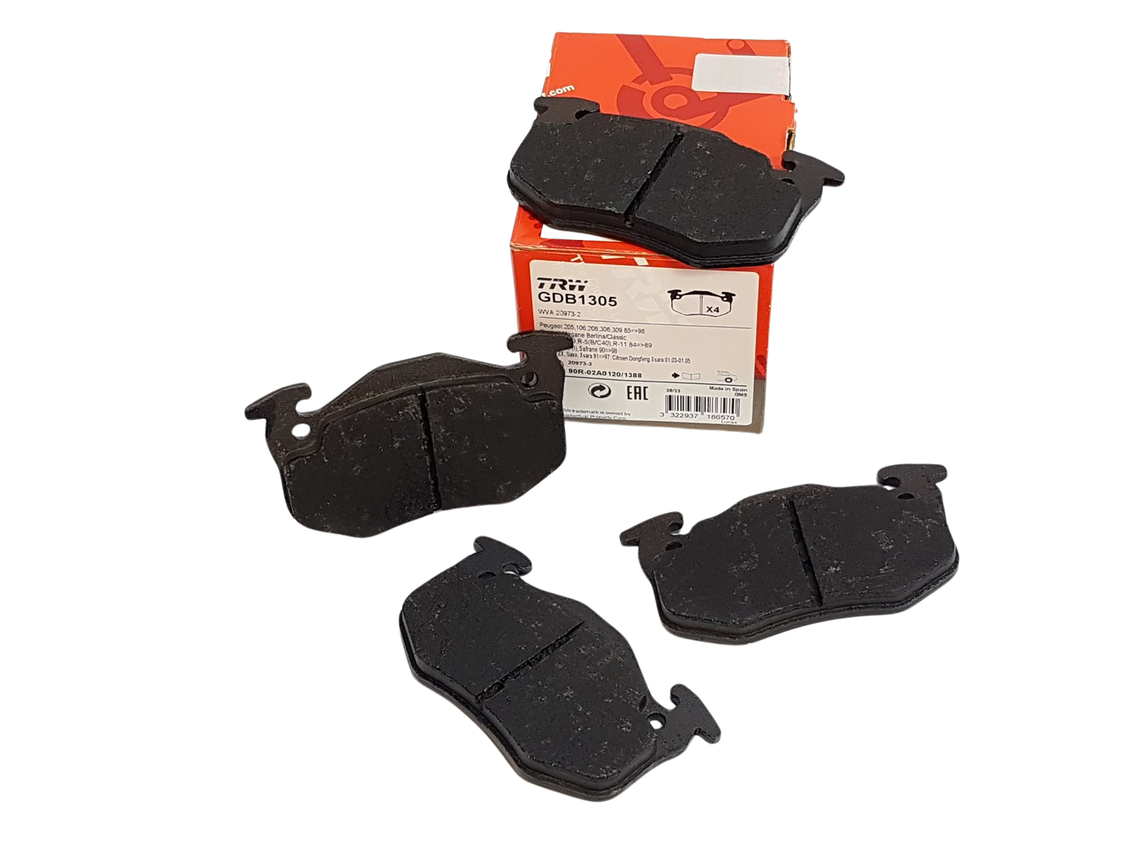 Plaquettes De Frein Citroen Peugeot 172201 GDB1305 TRW main product photo
