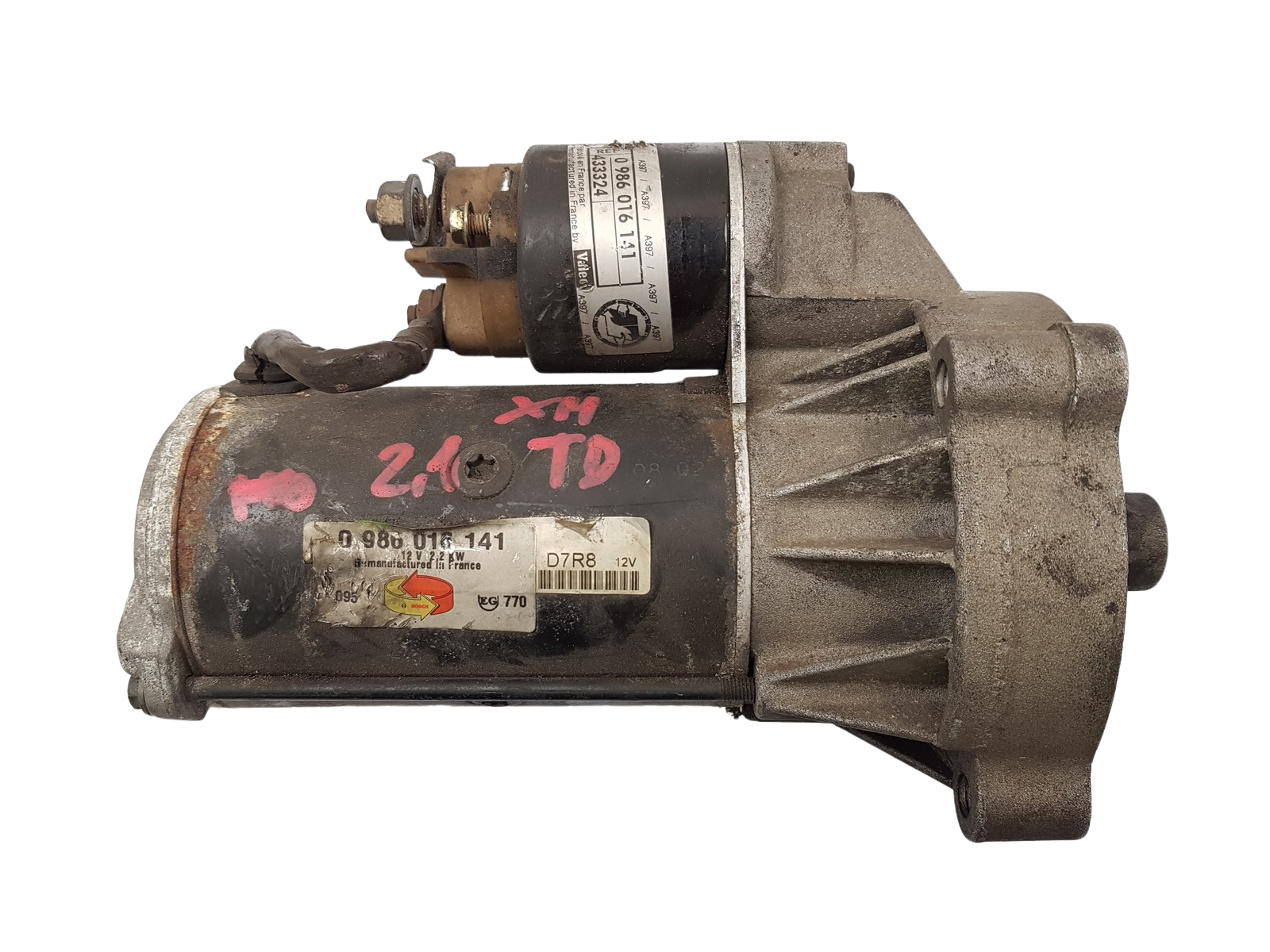 Démarreur Citroen Peugeot 0986016141 5802M4 1.9 2.1TD Valeo main product photo