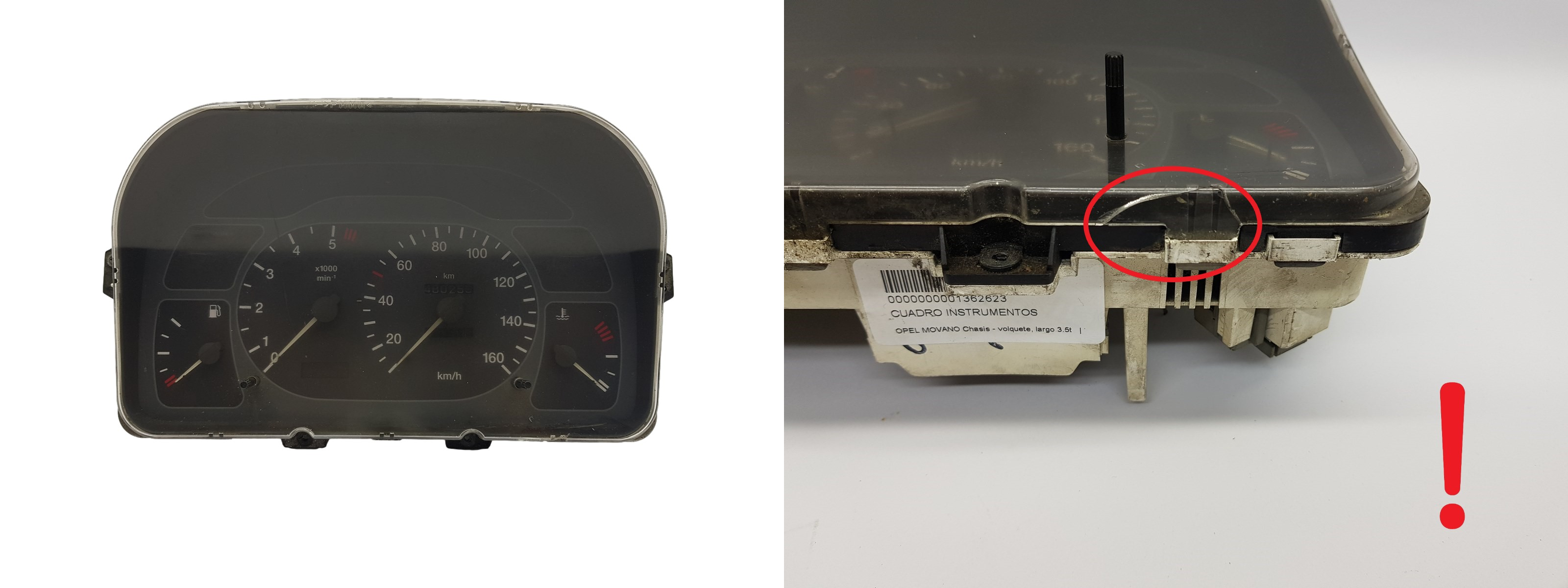 Bloc Compteurs Vitesse Renault Master 2 Opel Movano 43-1364-B 1783 main product photo