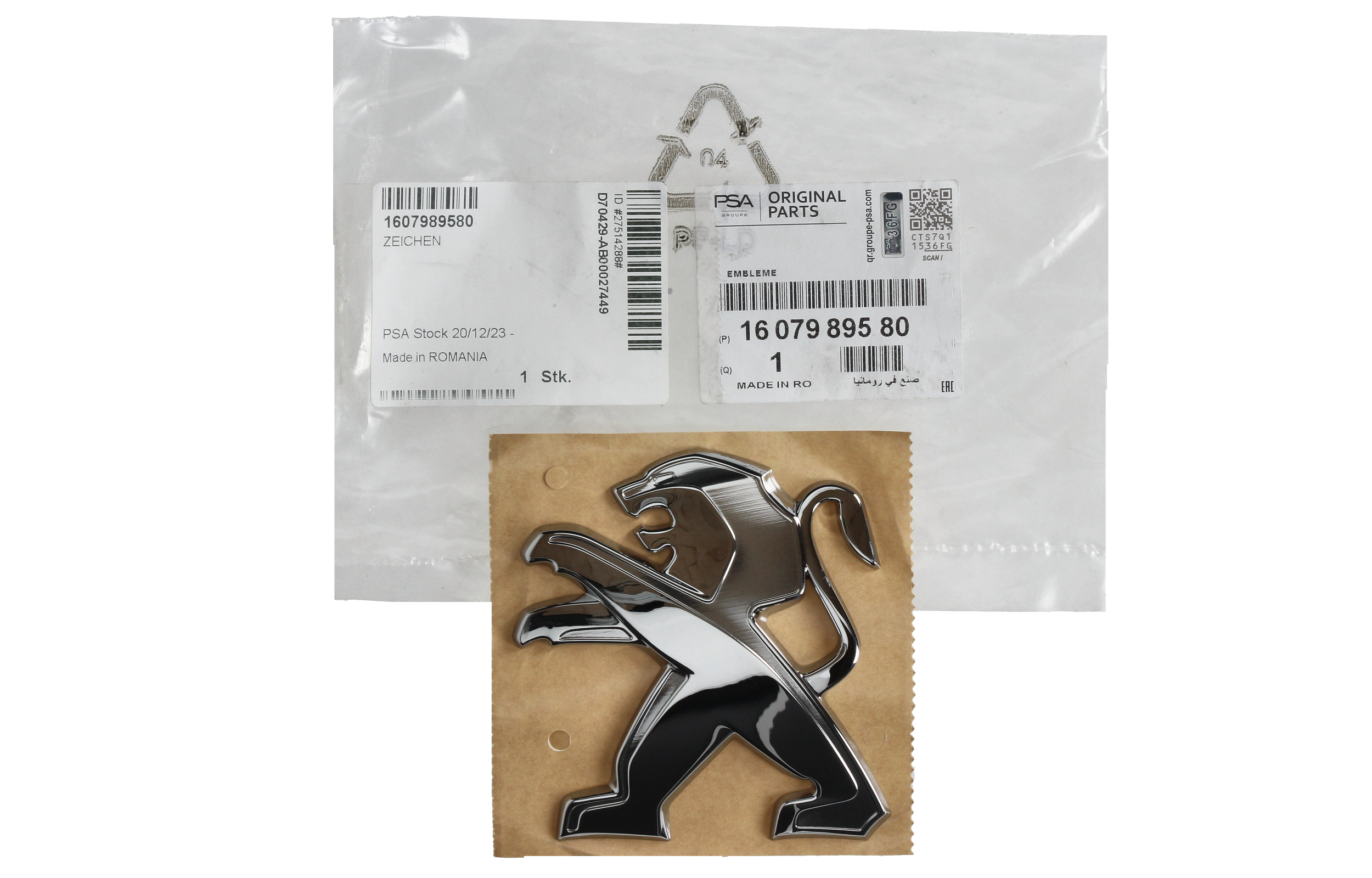 Emblème Original 1607989580 Peugeot main product photo