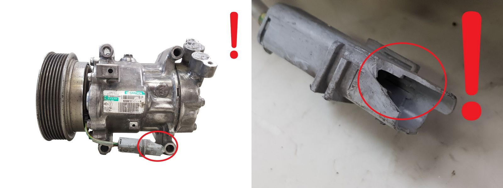 Compresseur De Climatisation 8200819568--A SD6V12 1904 Sanden Renault 1000 main product photo