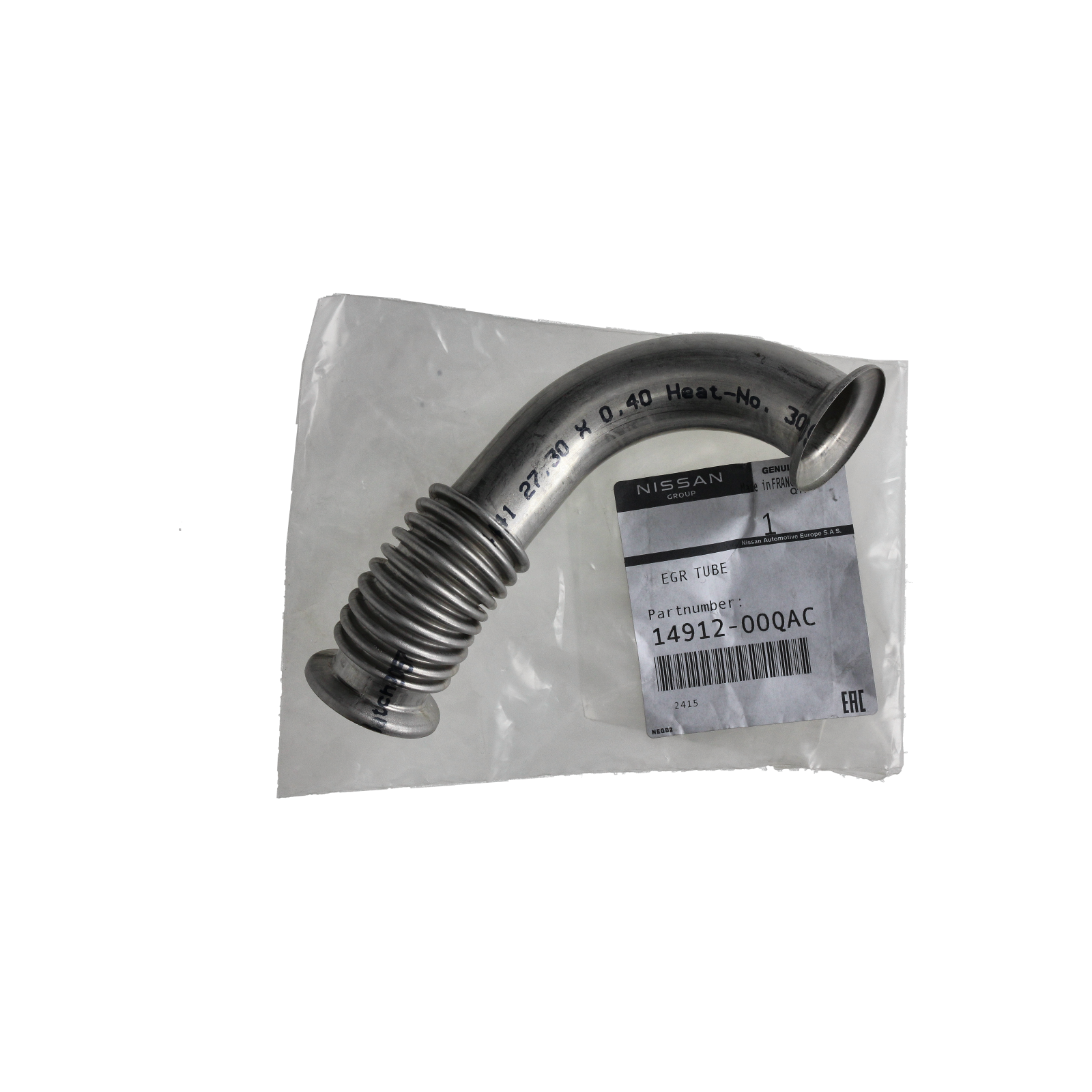 Tube d'Échappement rapatriement Original Renault 1491200QAC 7700111521 main product photo