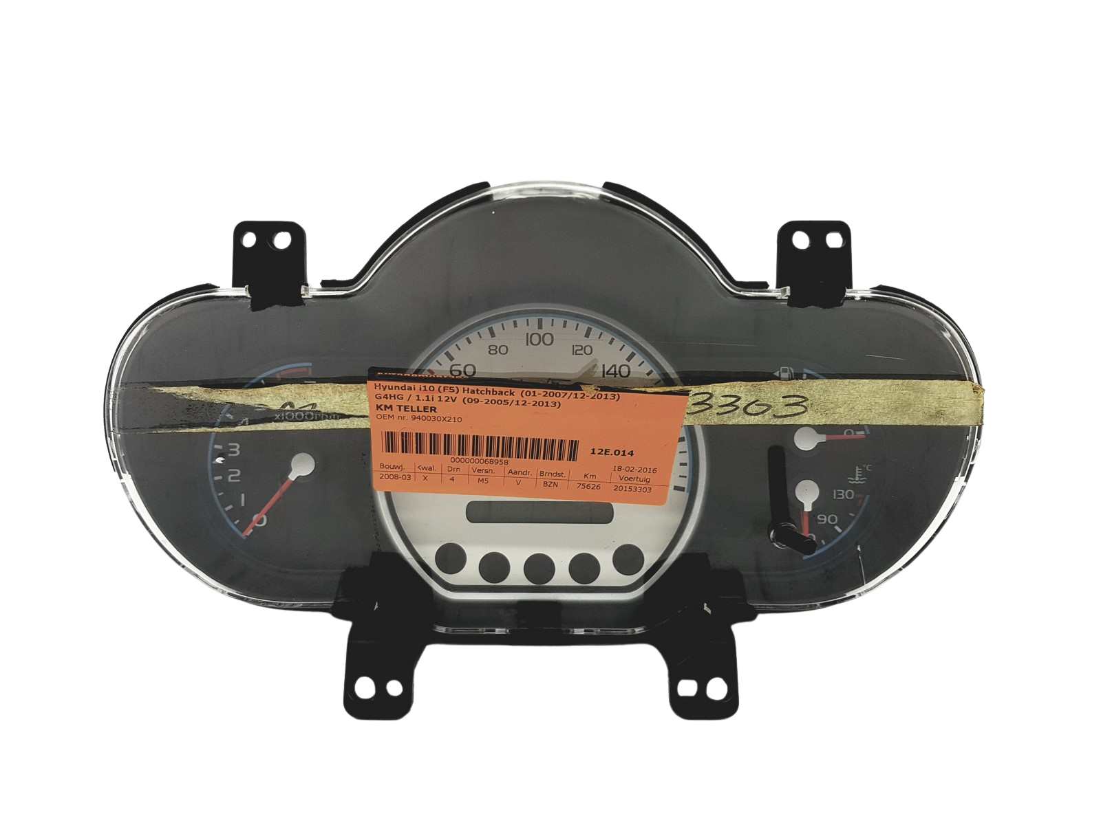 Bloc Compteurs Vitesse Hyundai I10 94003-0X250 940030X250 53408 main product photo