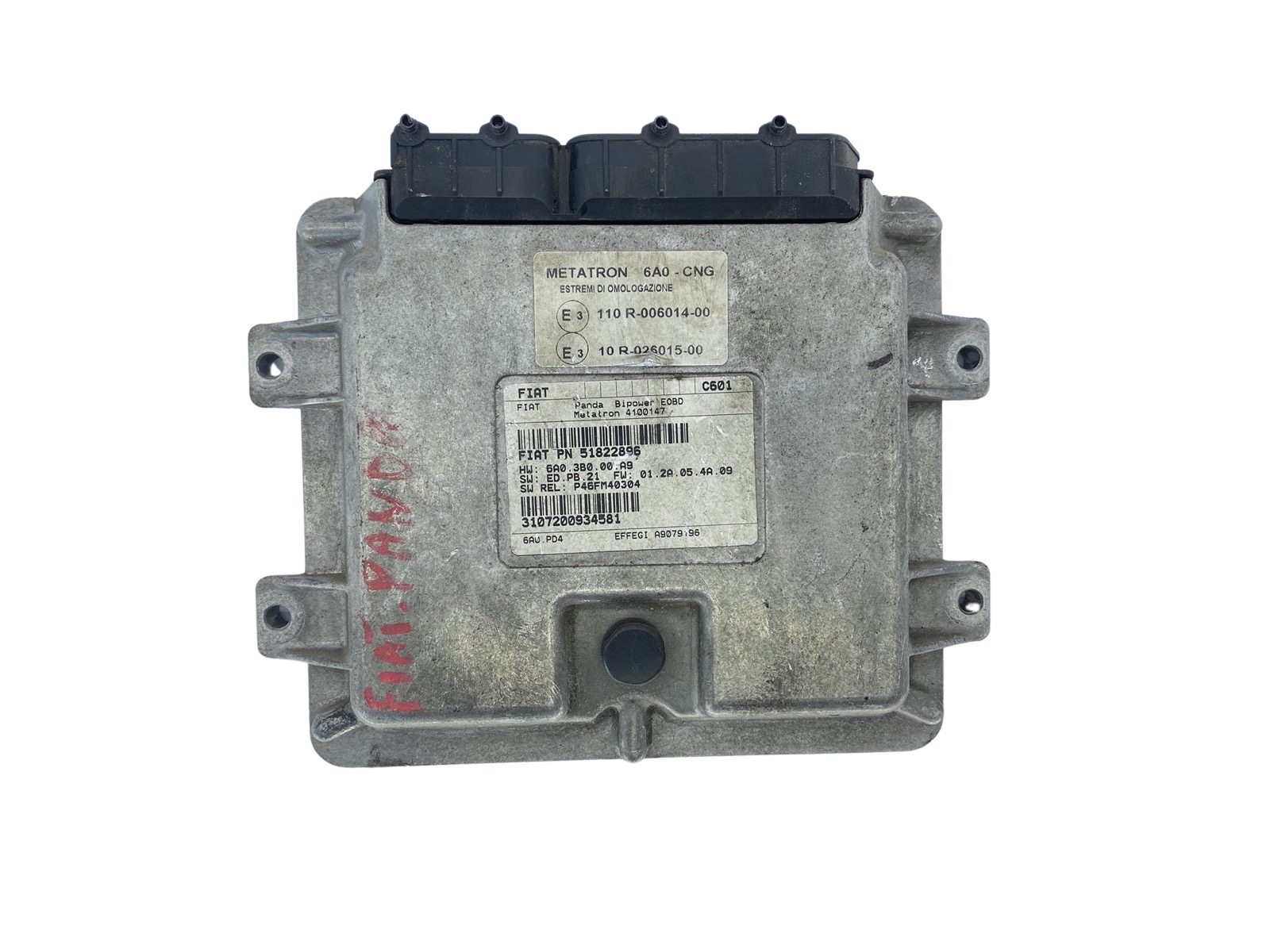 Calculateur 51822896 4100147 6A0.3B0.00.A9 Fiat Metatron 54591 main product photo