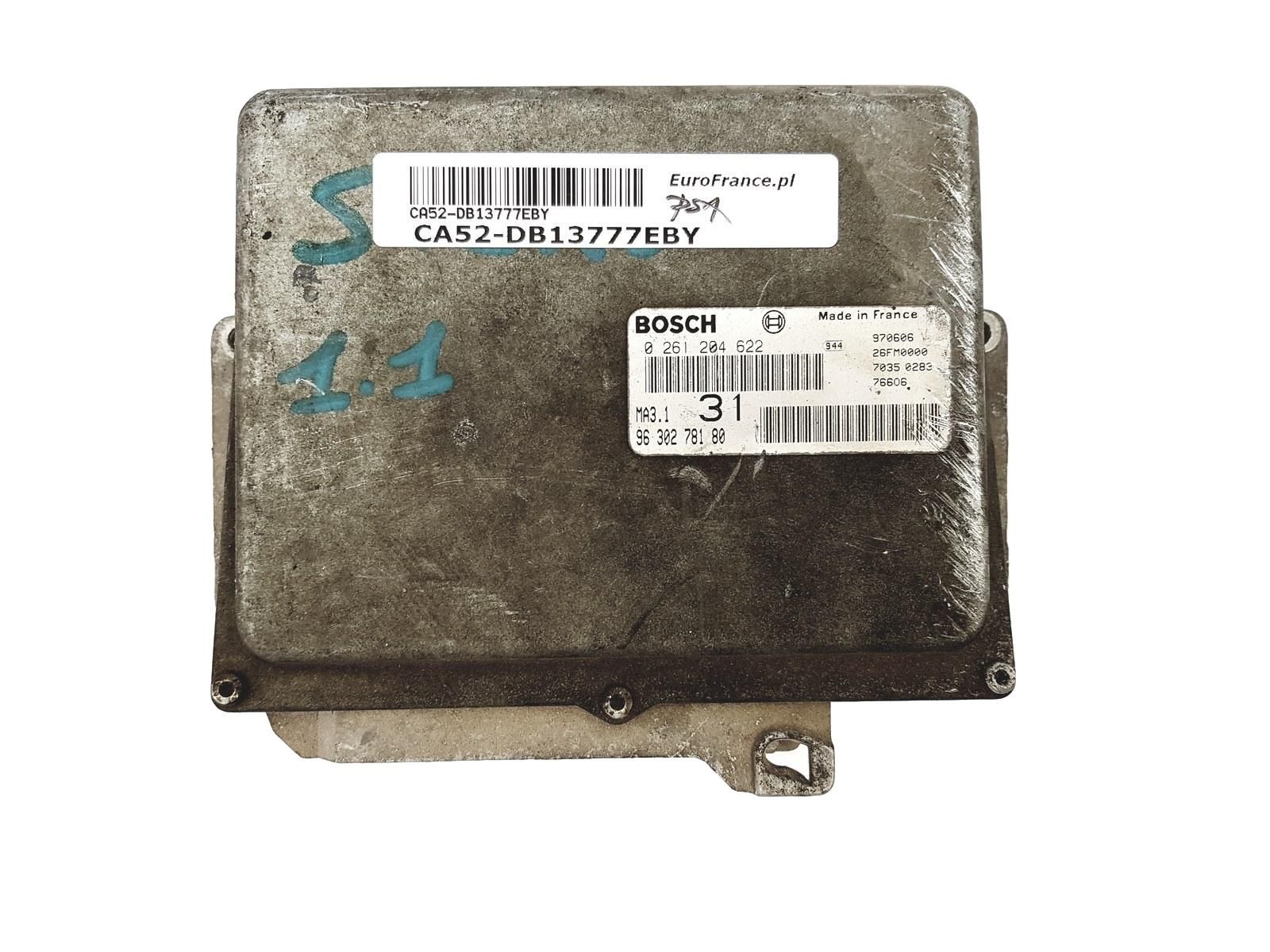 Calculateur 0261204622 9630278180 26FM0000 MA3.1 PSA Bosch 13777 main product photo