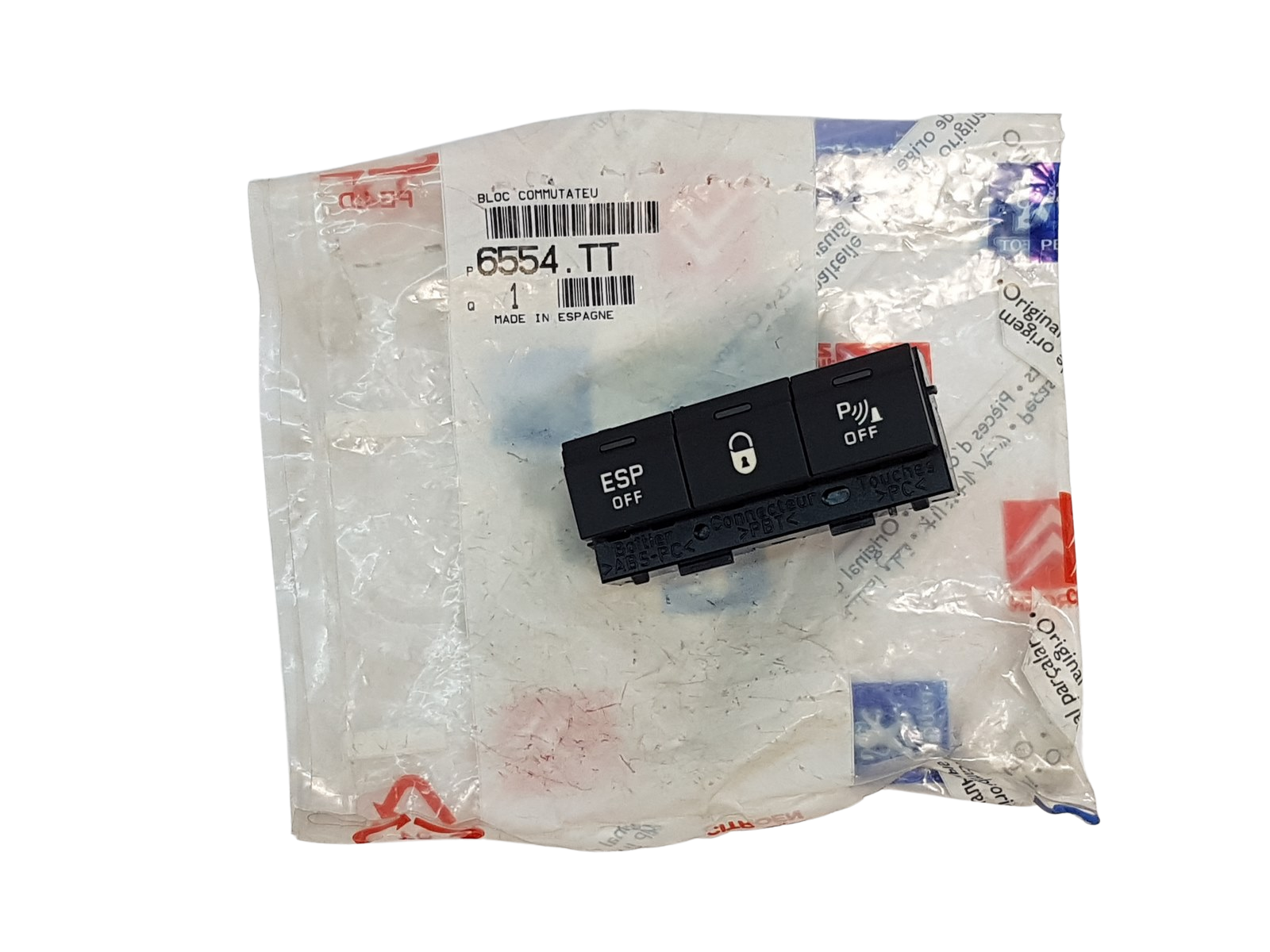 Commutateur Esp Nouvelle Original Citroen C6 96498317XT 6554TT 6554.TT main product photo
