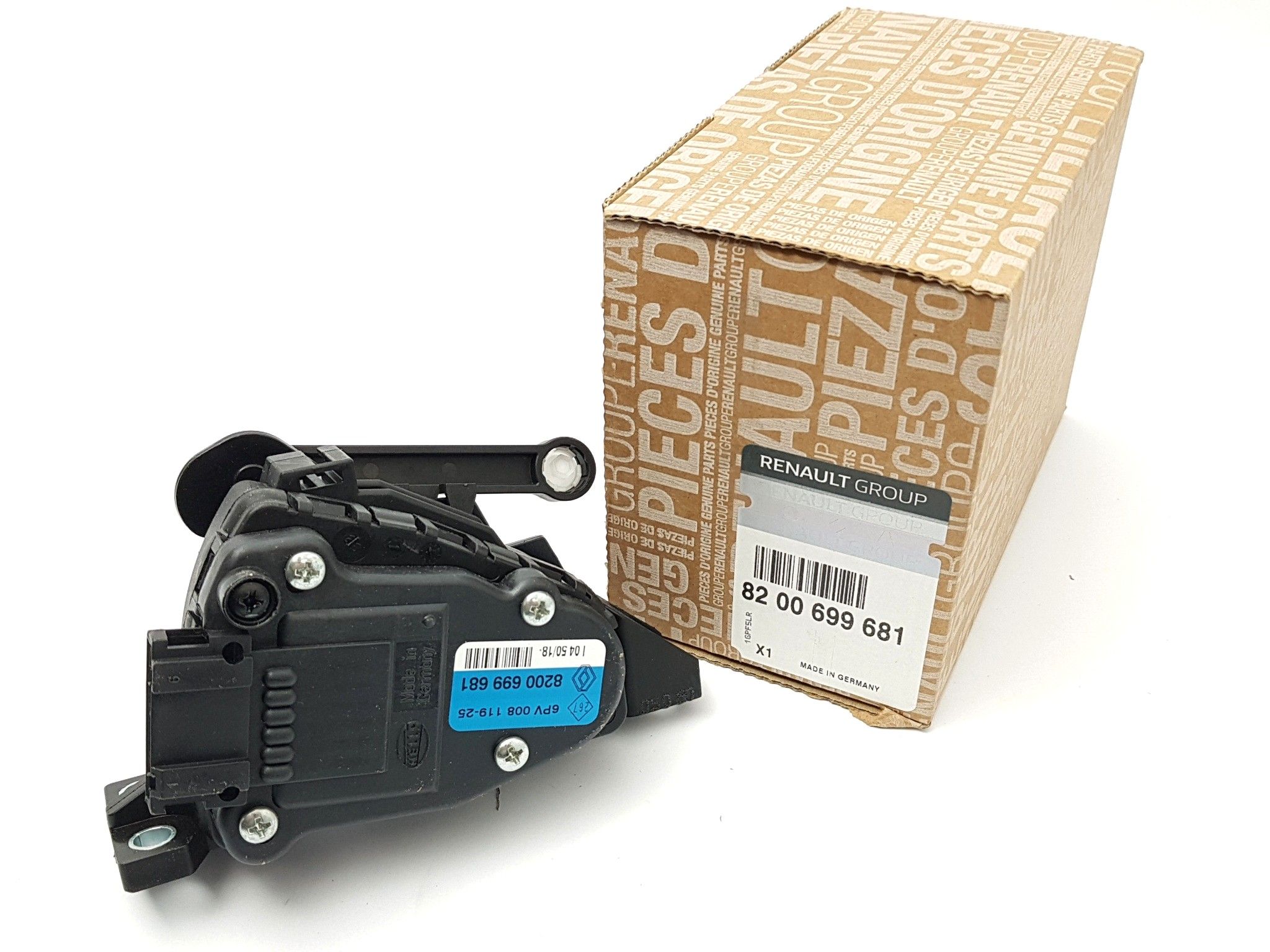 Potentiomètre De  Pedale Original Renault Clio II Kangoo Thalia 8200699681 main product photo